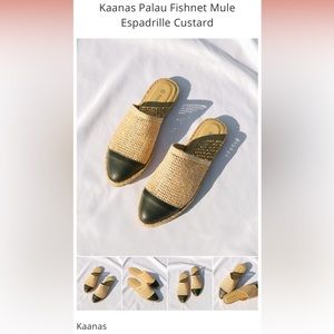 Kaanas Palaus Espadrille Mule - Custard size 5 (fit like a 6 1/2)